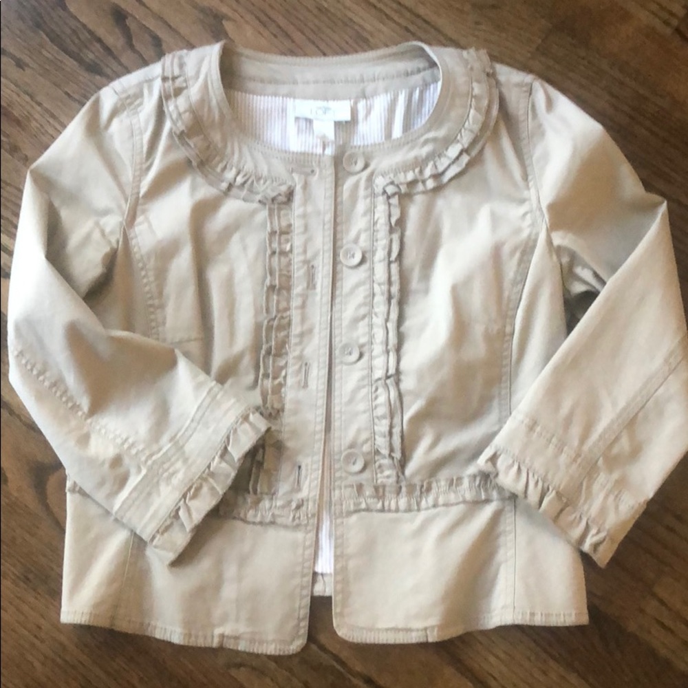 Anne Taylor Cropped Cotten blazer